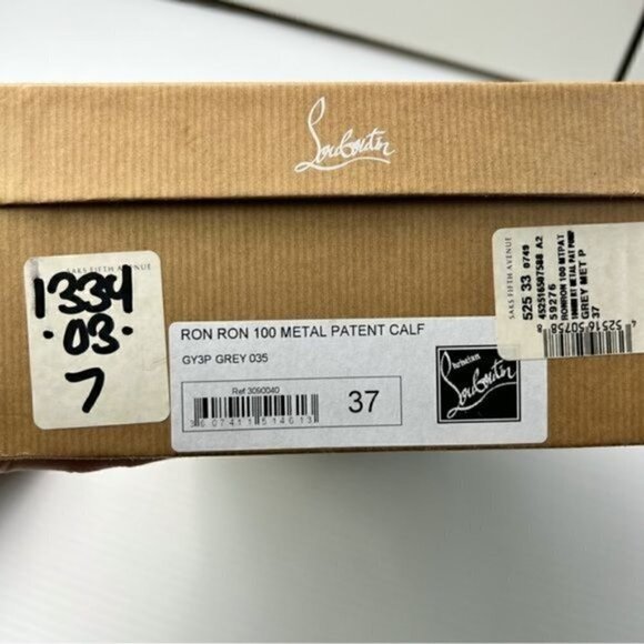 CHRISTIAN LOUBOUTIN Ron Ron 100 Patent Leather Pumps size 7 Red Bottoms - Picture 14 of 15